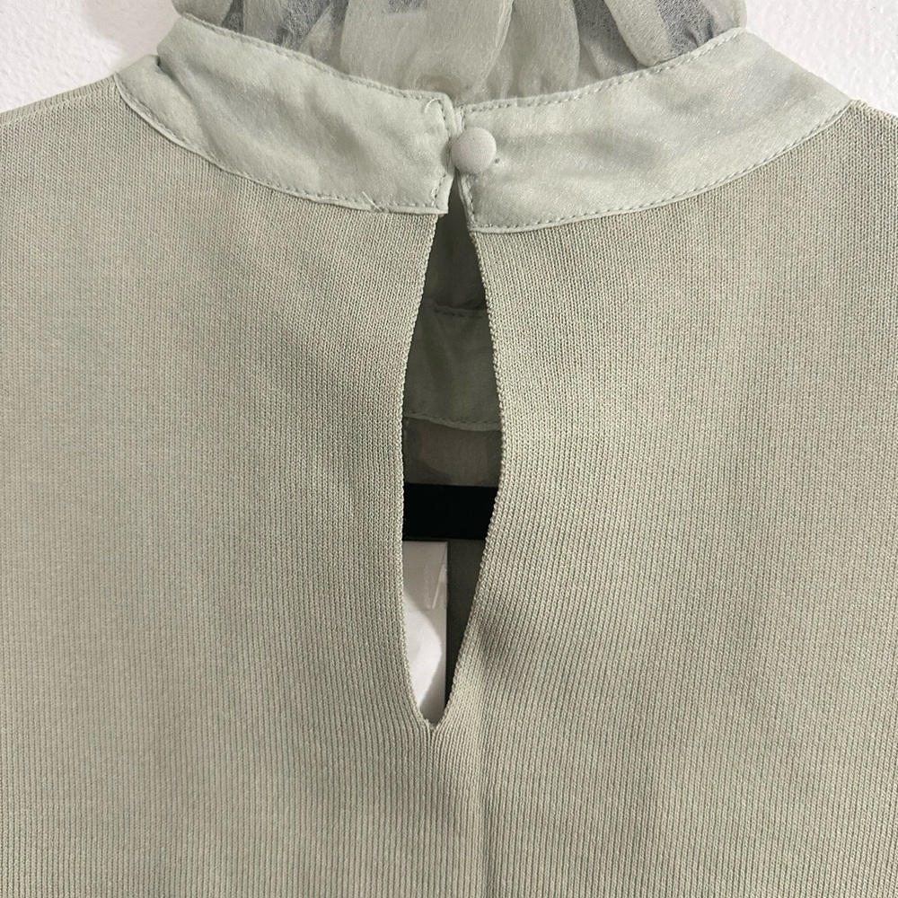 Zara Light Green Ruffle Mini Dress - Picture 7 of 9